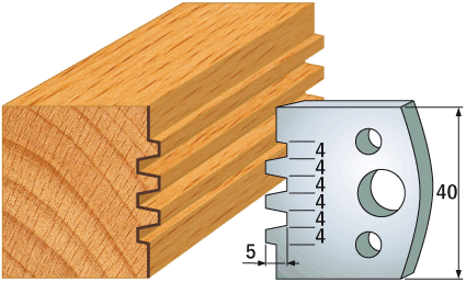 690.076 Para noży HSS 40x4 mm