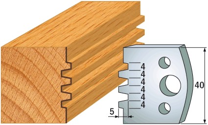 690.076 Para noży HSS 40x4 mm