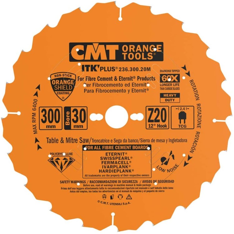 236.300.20M CMT Piła DIA 300x30x20Z / włókno-cement / GK / eternit®