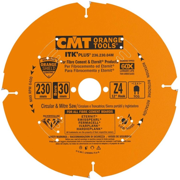 236.230.04M CMT Piła DIA 230x30x4Z / włókno-cement / GK / eternit®