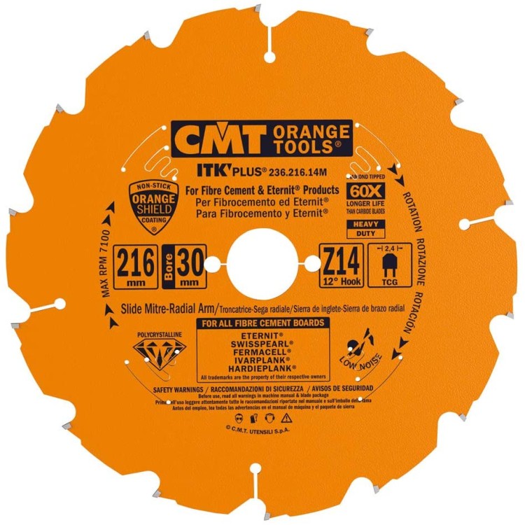 236.216.14M CMT Piła DIA 216x30x14Z / włókno-cement / GK / eternit®