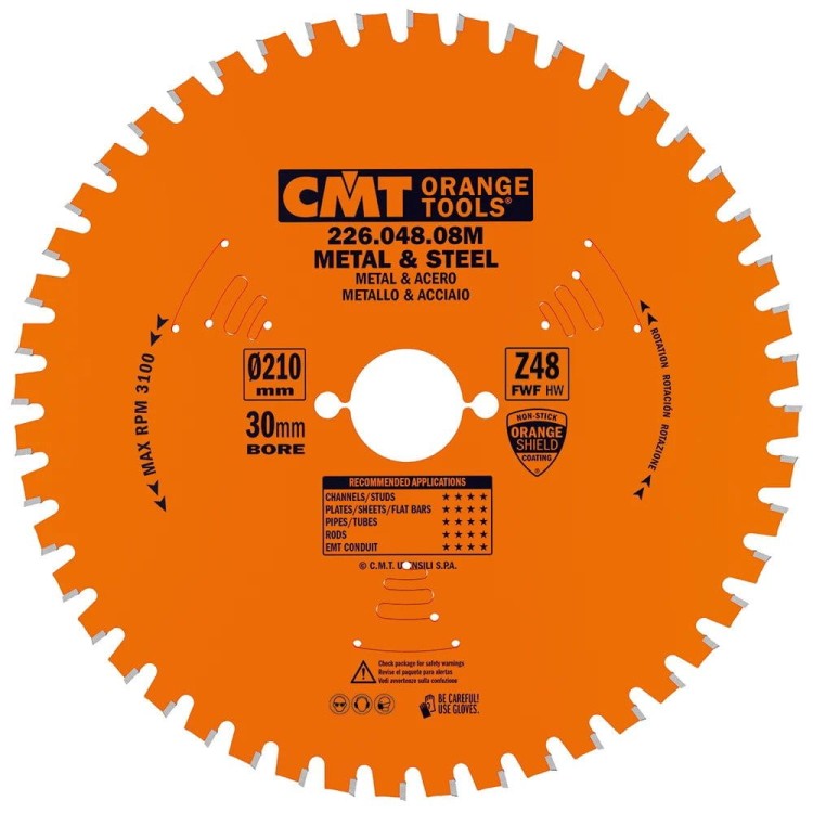 226.048.08 CMT Piła HM do STALI 210x15,87x48Z / STAL STANDARD