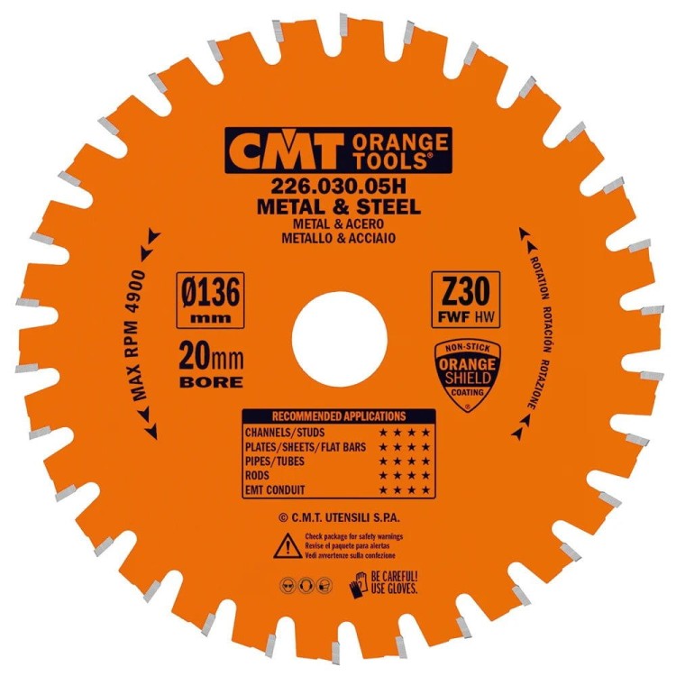 226.030.05H CMT Piła HM do STALI 136x20x30Z / STAL STANDARD