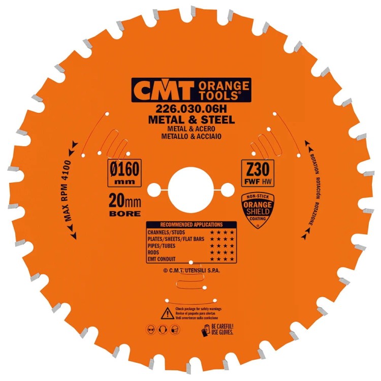 226.030.06H CMT Piła HM do STALI 160x20x30Z / STAL STANDARD