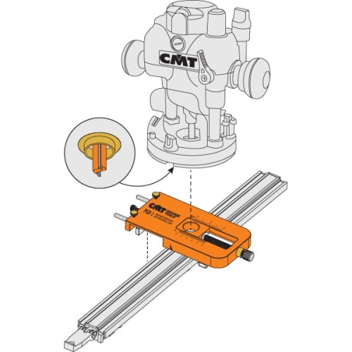 CMT Prowadnica / szablon do rowkowania PGD-1