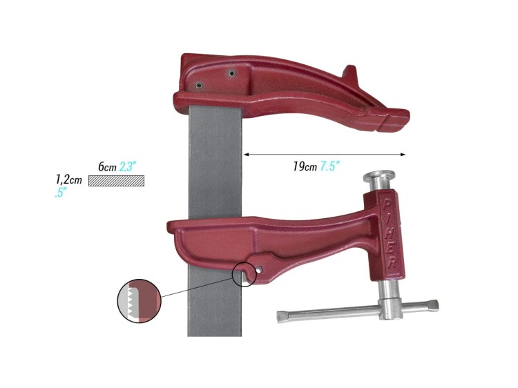 PIHER Maxipress XXL Ścisk śrubowy 100 cm / Moc 2200 Kg