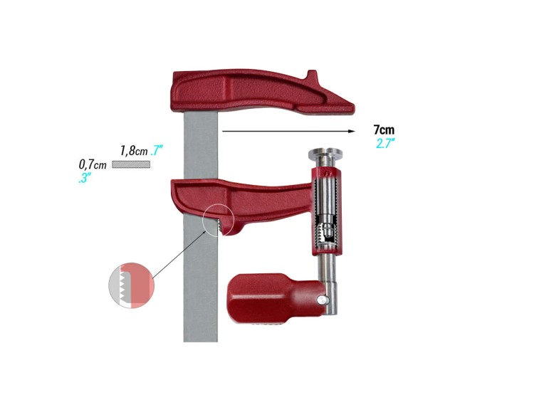 PIHER Maxipress M Ścisk śrubowy 30 cm / Moc 400 Kg