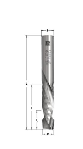 ITA TOOLS frez spiralny wykańczający do drewna / płyty / PCV Z2+2 D6 I22 L70 S6 mm / pozytyw+negatyw