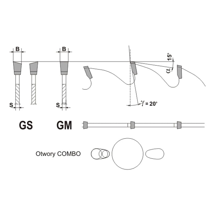 Globus Piła do drewna HM 250x30x18Z / Cięcie wzdłuż
