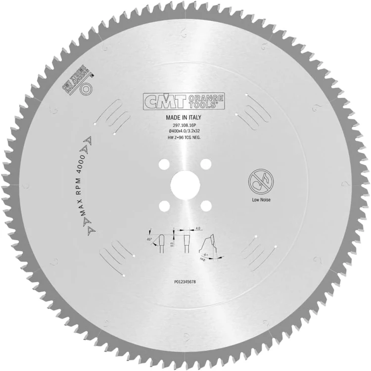 CMT Piła HM do Aluminium / PCV 400x32x120Z / -6° Negatyw