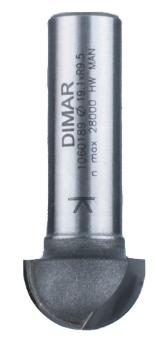 DIMAR frez półwałek czołowy Z2 D19 B11 L52 R9,5 d12 1060189