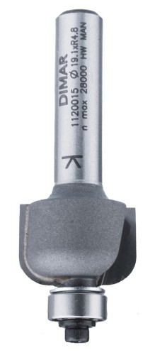 DIMAR frez półwałek z łożyskiem Z2 D19 B14 L51 R4,8 d8 1120015