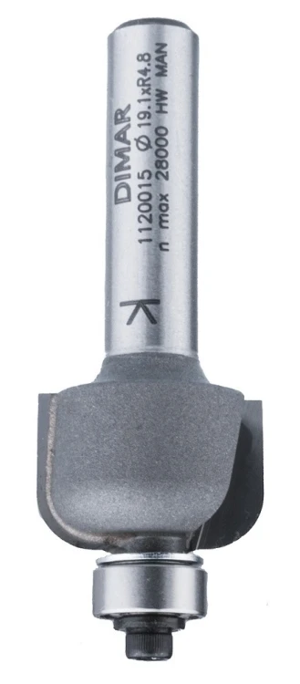 DIMAR frez półwałek z łożyskiem Z2 D19 B14 L51 R4,8 d8 1120015