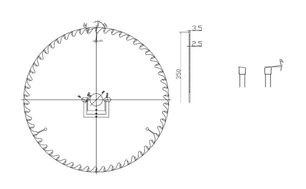 DIMAR piła tarczowa MCW Split Line D350 B3,5 c2,5 d30 Z54 90102816 — widok 3