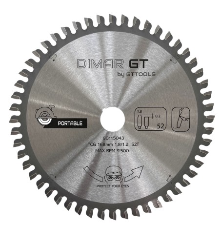 DIMAR piła tarczowa MFS D168 B1,8 c1,2 d20 a-5° Z52 90115043