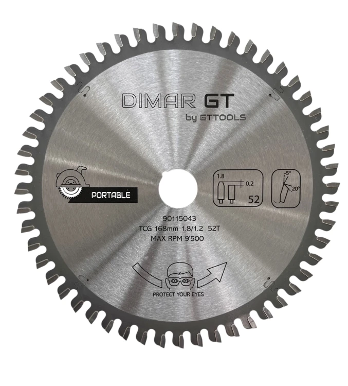 DIMAR piła tarczowa MFS D168 B1,8 c1,2 d20 a-5° Z52 90115043