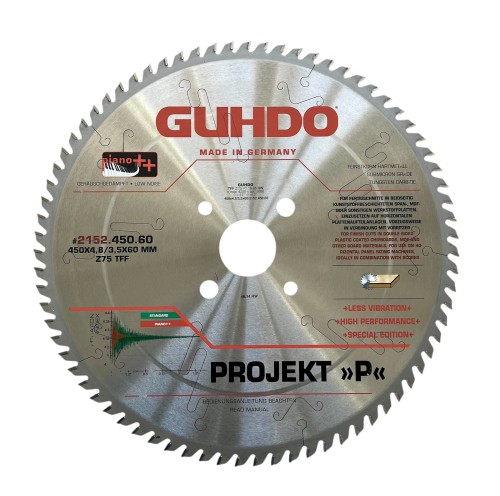 GUHDO piła panelowa TFF Piano Plus Projekt P D450 B4,8 c3,5 d60 Z75 2152.450.60