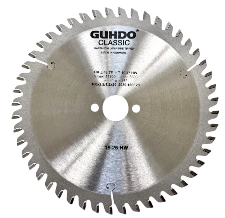 GUHDO piła tarczowa TF Classic D160 B2,2 c1,2 d20 Z48 2039.160F20