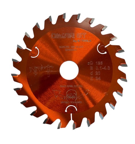 DIMAR podcinak trapezowy DVK Copper Coating D125 B3,1-4,3 c2,2 d20 Z24 95600633C