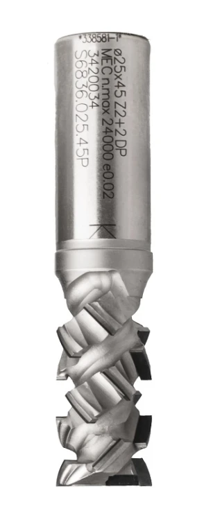 DIMAR frez diamentowy prosty EVO PULSE Z2 D25 B45 L115 d25 S6836.025.45P — widok 2