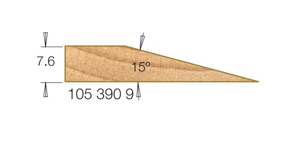 DIMAR głowica do rowków V Z2 D57,6 B7,6 L75 d12 a150° 1053909 — widok 4