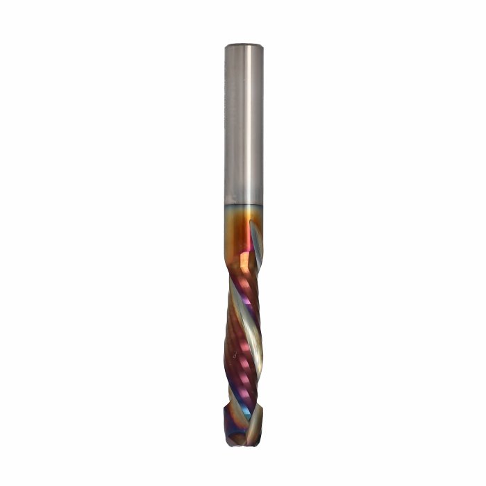 ITA TOOLS frez spiralny kompresyjny pozytyw + negatyw Z2+2 D8 I35 L80 S8 wykańczający powłoka Platinum