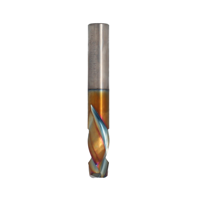 ITA TOOLS frez spiralny kompresyjny pozytyw + negatyw Z2+2 D10 I22 L70 S10 wykańczający powłoka Platinum