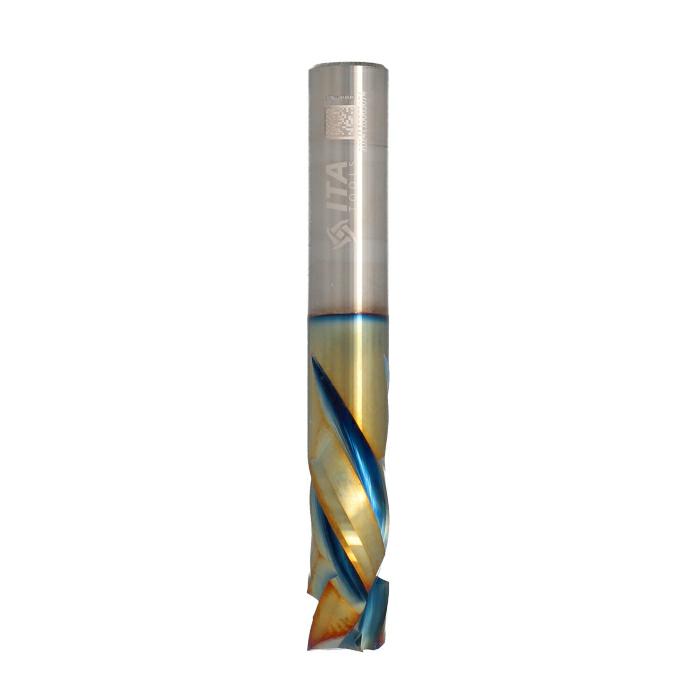 ITA TOOLS frez spiralny kompresyjny pozytyw + negatyw Z3+3 D10 I22 L70 S10 wykańczający powłoka Platinum