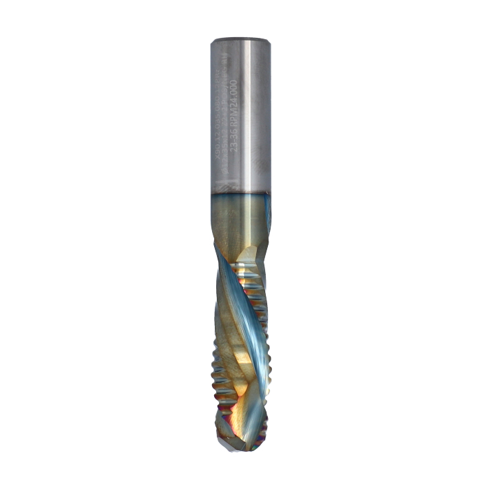 ITA TOOLS frez spiralny kompresyjny pozytyw + negatyw Z2+2 D12 I35 L80 S12 zgrubny powłoka Platinum