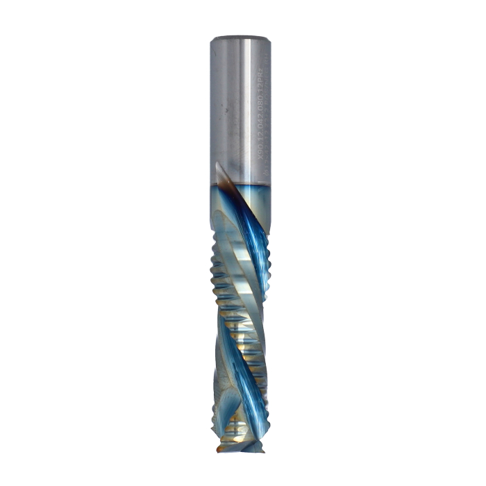 ITA TOOLS frez spiralny kompresyjny pozytyw + negatyw Z2+2 D12 I42 L80 S12 zgrubny powłoka Platinum