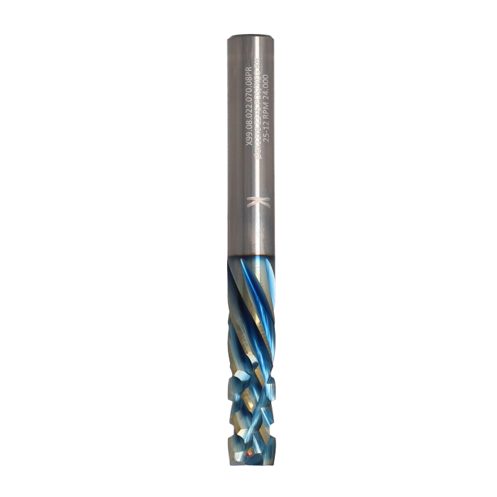 ITA TOOLS frez spiralny kompresyjny pozytyw + negatyw Z2+6 D8 I22 L70 S8 wykańczający powłoka Platinum