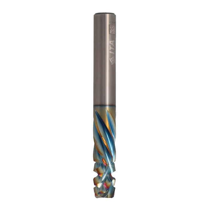 ITA TOOLS frez spiralny kompresyjny pozytyw + negatyw Z2+6 D10 I25 L80 S10 wykańczający powłoka Platinum