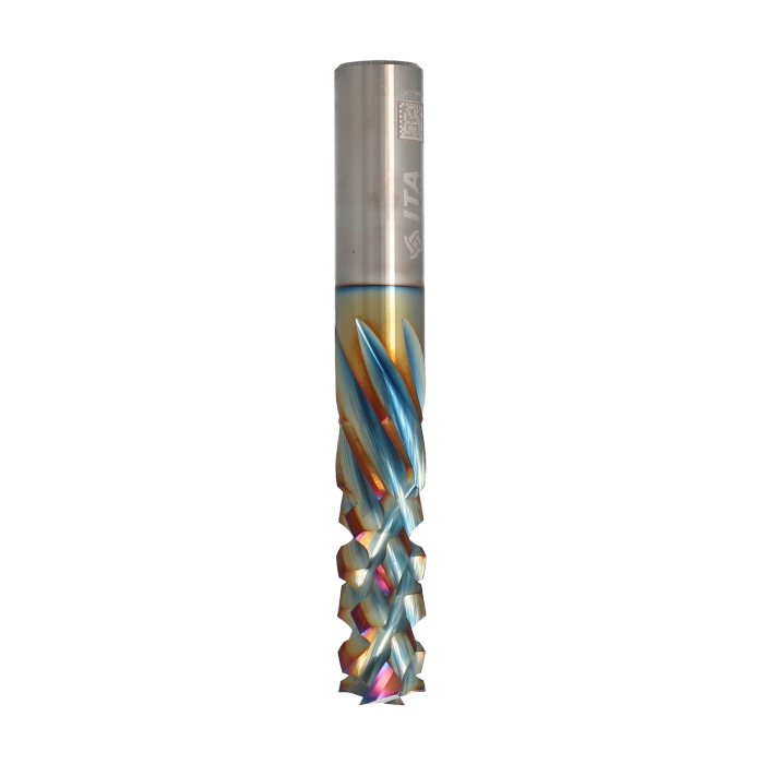 ITA TOOLS frez spiralny kompresyjny pozytyw + negatyw Z2+6 D12,7 I38,1 L88,9 S12,7 wykańczający powłoka Platinum