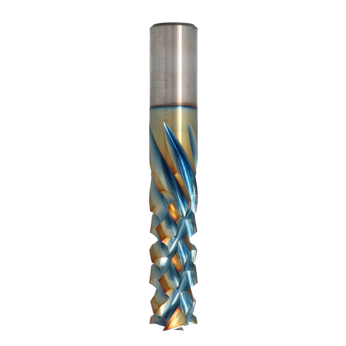 ITA TOOLS frez spiralny kompresyjny pozytyw + negatyw Z2+6 D16 I35 L90 S16 wykańczający powłoka Platinum