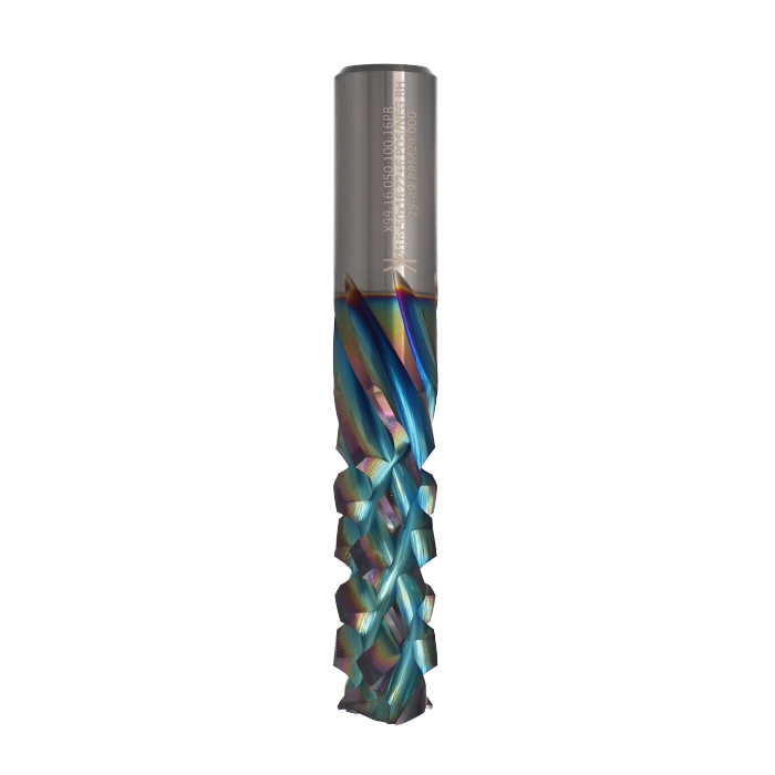 ITA TOOLS frez spiralny kompresyjny pozytyw + negatyw Z2+6 D16 I50 L100 S16 wykańczający powłoka Platinum