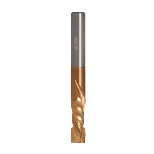 ITA TOOLS frez spiralny kompresyjny pozytyw + negatyw Z2+2 D8 I22 L70 S8 wykańczający powłoka TiSiN