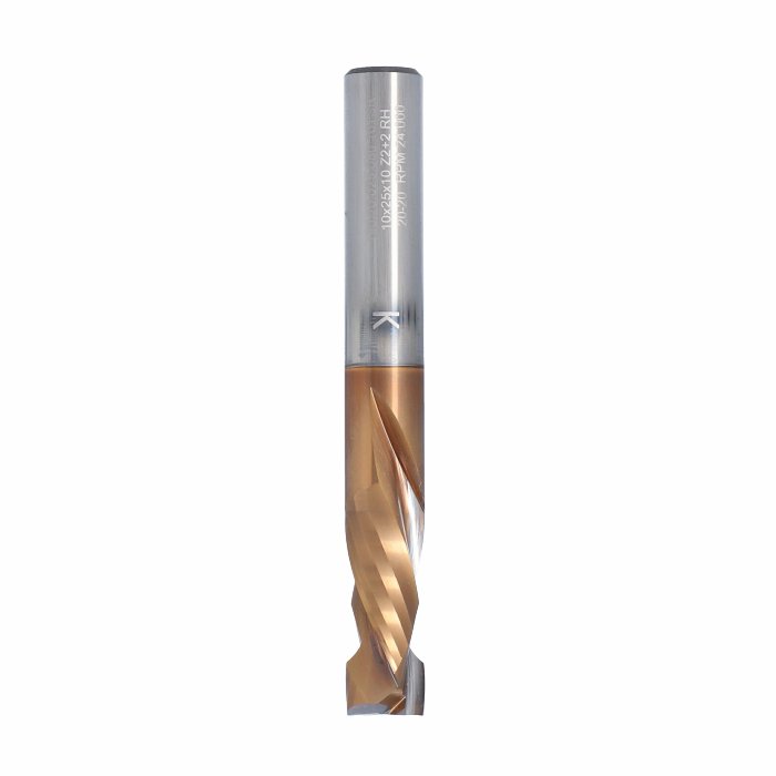 ITA TOOLS frez spiralny kompresyjny pozytyw + negatyw Z2+2 D10 I25 L80 S10 wykańczający powłoka TiSiN