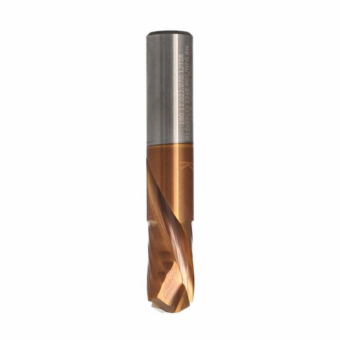 ITA TOOLS frez spiralny kompresyjny pozytyw + negatyw Z2+2 D12 I22 L70 S12 wykańczający powłoka TiSiN