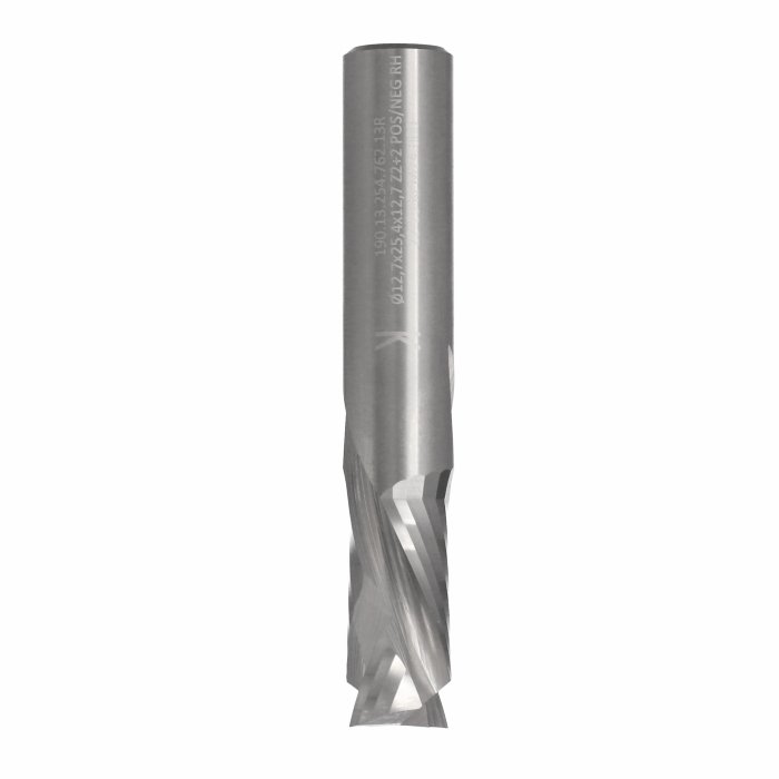 ITA TOOLS frez spiralny kompresyjny pozytyw + negatyw Z2+2 D12,7 I25,4 L76,2 S12,7 wykańczający