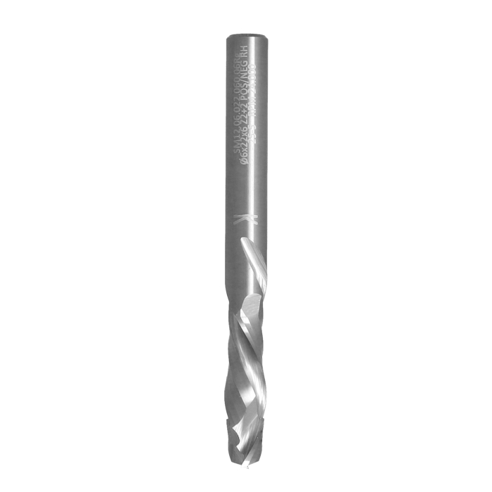 ITA TOOLS frez spiralny kompresyjny pozytyw + negatyw Z2+2 D6 I20 L60 S6 wykańczający