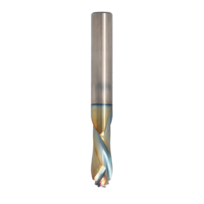ITA TOOLS frez spiralny kompresyjny pozytyw + negatyw Z2+2 D9,52 I22,22 L76,2 S9,52 wykańczający powłoka Platinum