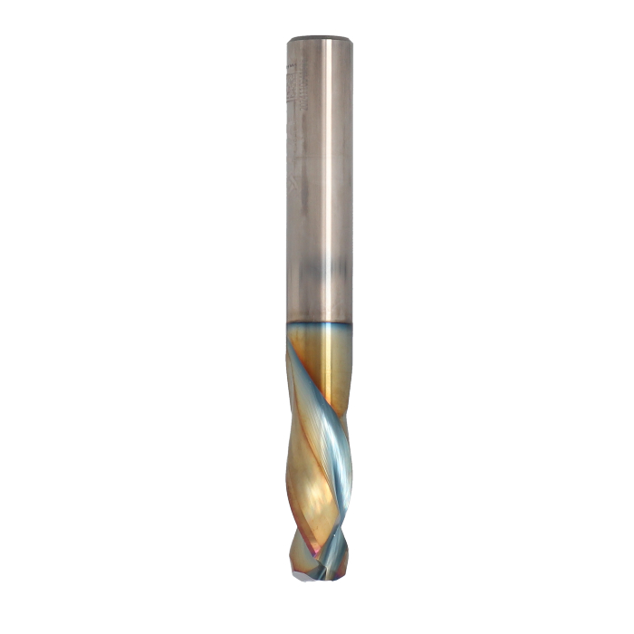 ITA TOOLS frez spiralny kompresyjny pozytyw + negatyw Z2+2 D9,52 I22,22 L76,2 S9,52 wykańczający powłoka Platinum
