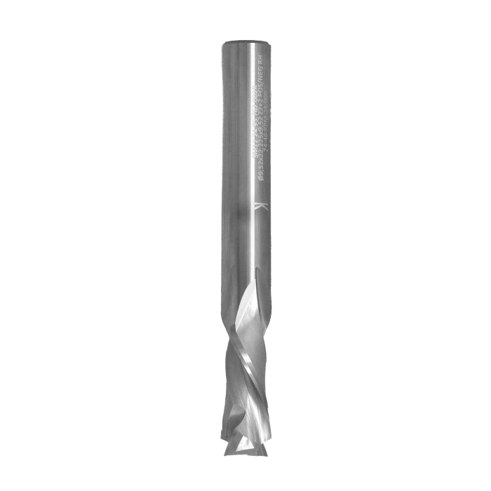 ITA TOOLS frez spiralny kompresyjny pozytyw + negatyw Z2+2 D9,52 I22,22 L76,2 S9,52 wykańczający