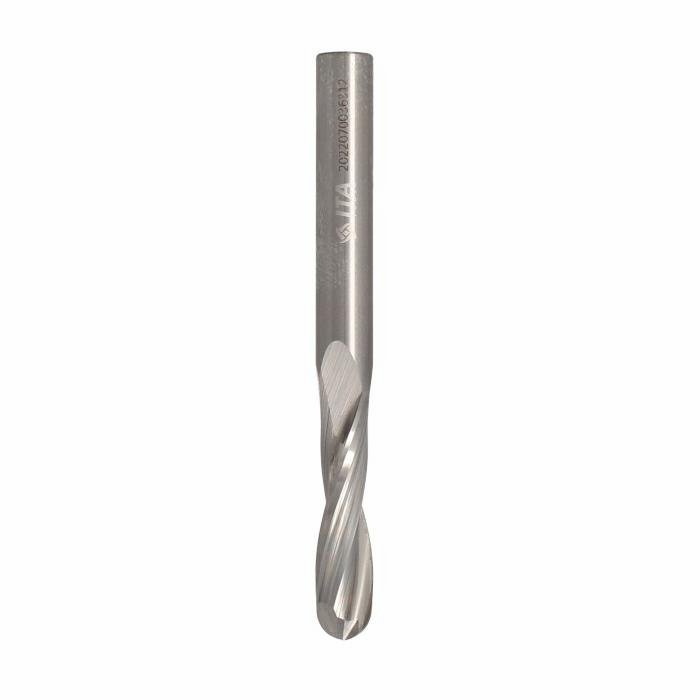 ITA TOOLS frez spiralny kulisty pozytyw Z2 D6,35 I25,4 L63,5 S6,35 R3,175 wykańczający