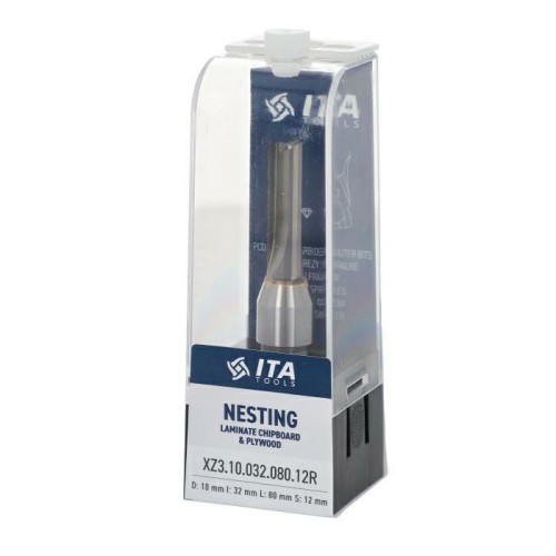 ITA TOOLS frez prosty do nestingu Z3 D10 I32 L80 S12 wykańczający