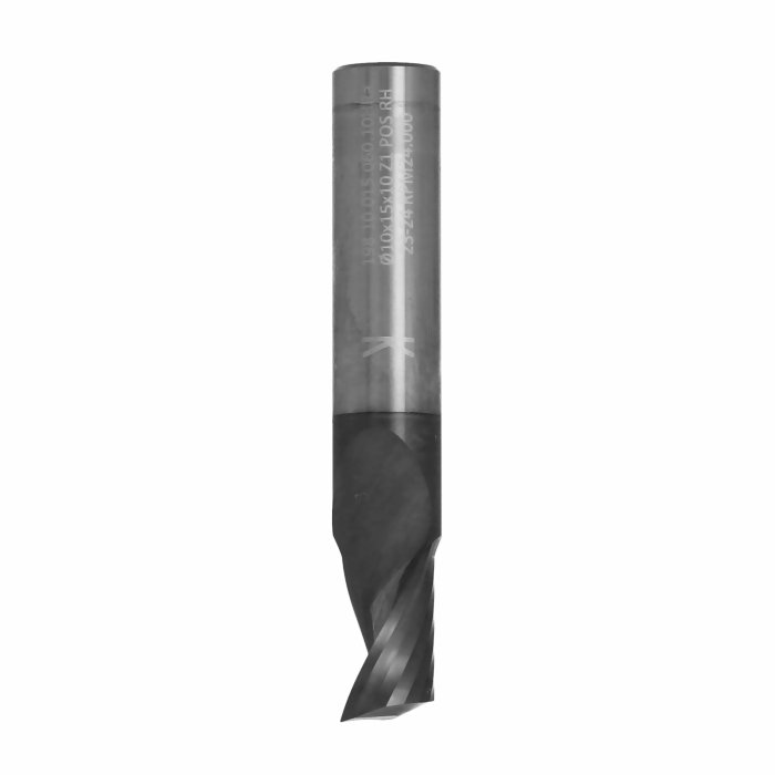 ITA TOOLS frez spiralny do aluminium i tworzyw sztucznych pozytyw Z1 D10 I15 L60 S10 wykańczający powłoka HC