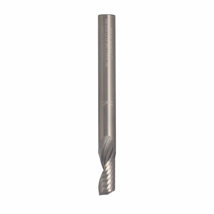 ITA TOOLS frez spiralny do aluminium i tworzyw sztucznych pozytyw Z1 D6,35 I12,7 L63,5 S6,35 wykańczający