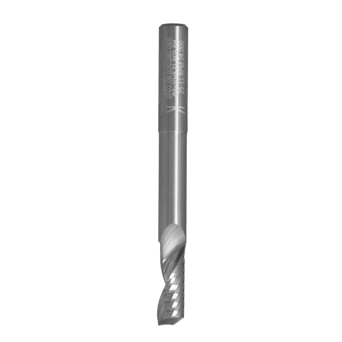 ITA TOOLS frez spiralny do aluminium pozytyw Z1 D8 I20 L80 S8 wykańczający