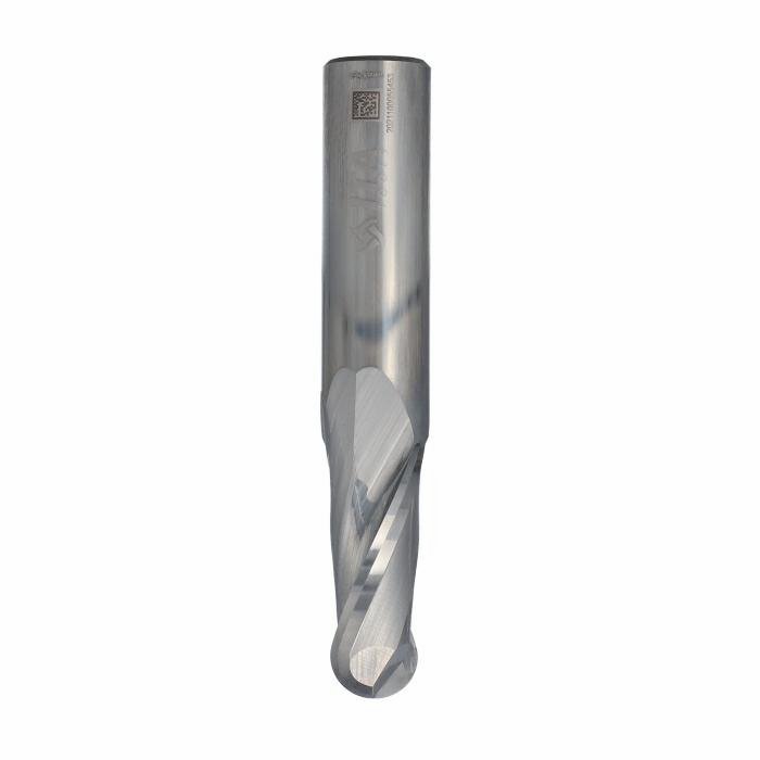 ITA TOOLS frez spiralny kulisty R8 do aluminium i tworzyw sztucznych pozytyw Z2 D16 I35 L90 S16 wykańczający