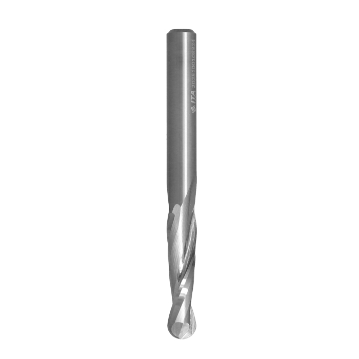 ITA TOOLS frez spiralny kulisty R3,17 do aluminium i tworzyw sztucznych pozytyw Z2 D6,35 I25,4 L63,5 S6,35 wykańczający